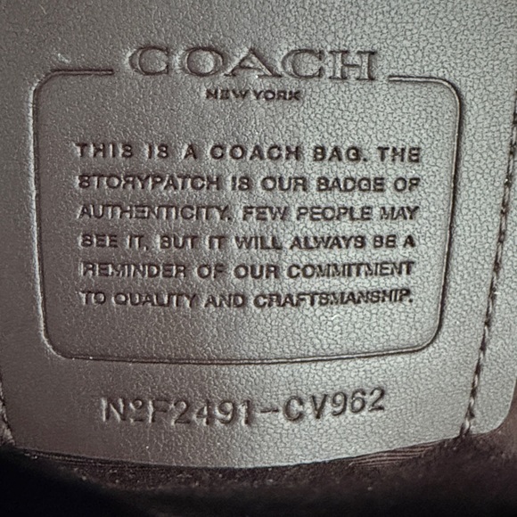 Coach Rowan Black pebbled Leather Satchel - Picture 10 of 11